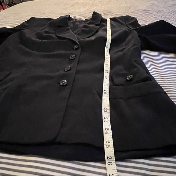 Berk’s Green Bay, Wisconsin Vintage 1940s/50s Suit Coat, Navy Blue, Size L/XL - Picture 4 of 10
